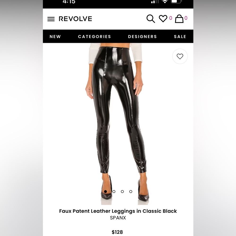 COPY - SPANXFaux Patent Leather Leggings in Classic Black
